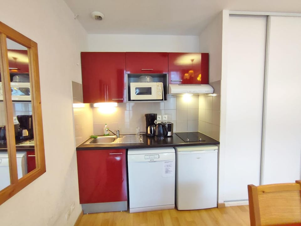 Kitchen or kitchenette, dishwasher, minibar, stove, toaster