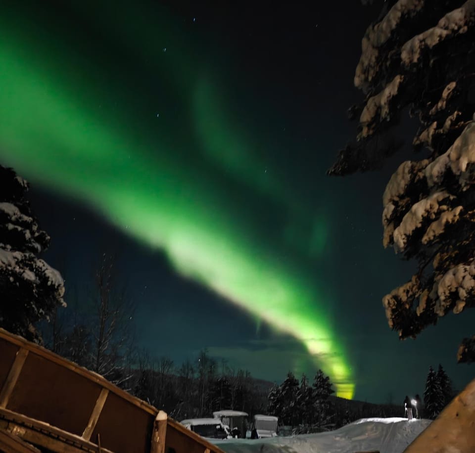 Night, Natural landscape, Winter