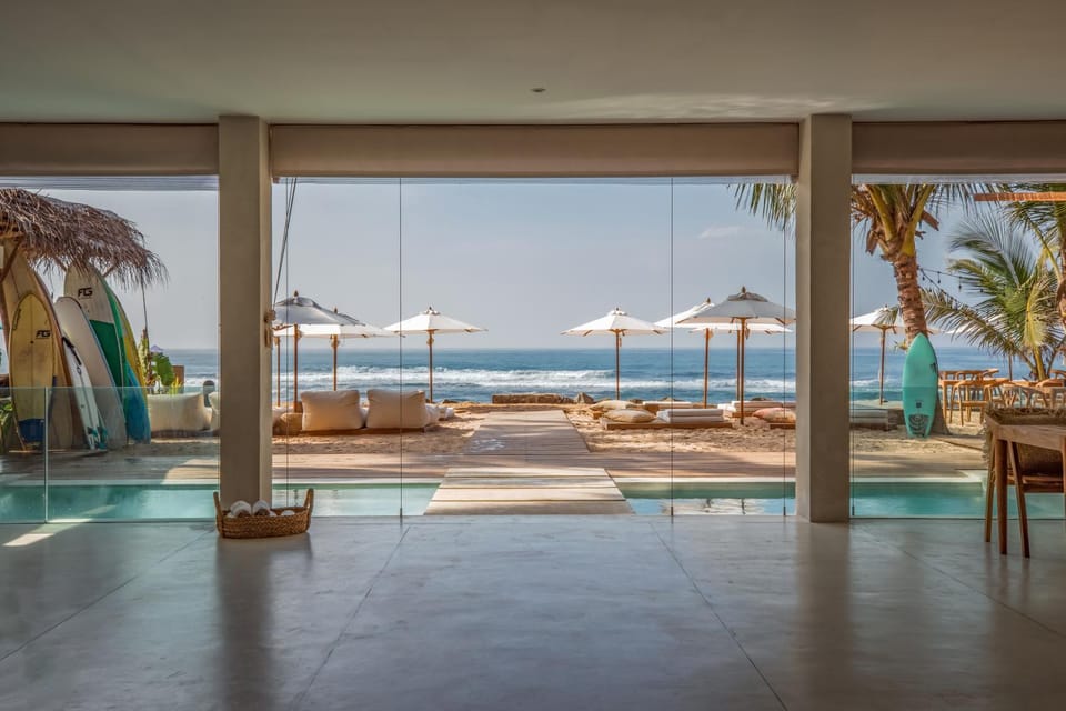 Day, View (from property/room), Seating area, Beach, Pool view, Sea view, Swimming pool