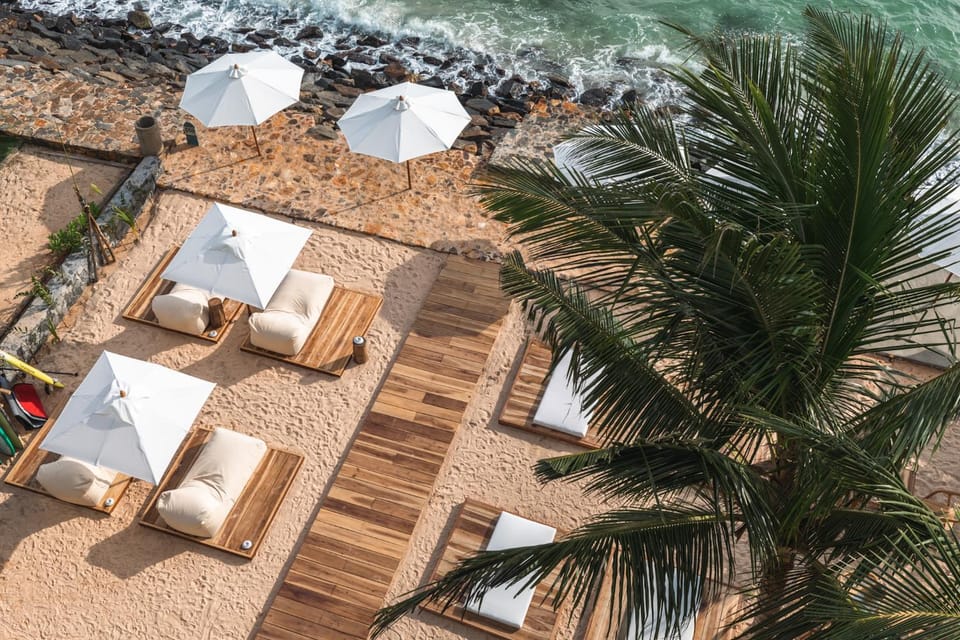 Beach, Sea view, sunbed