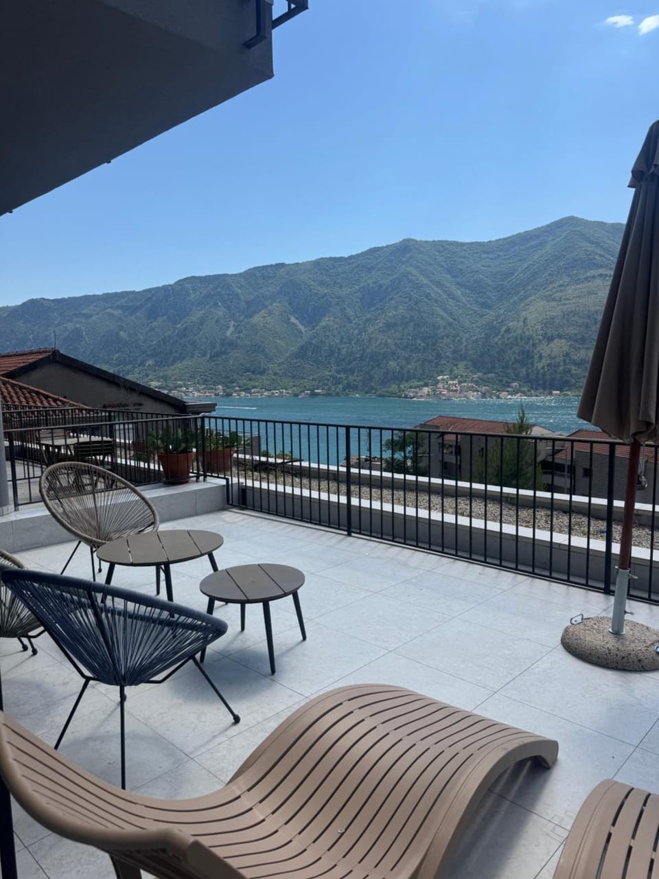 Design flat with impressive Boka bay view Apartment in Dobrota