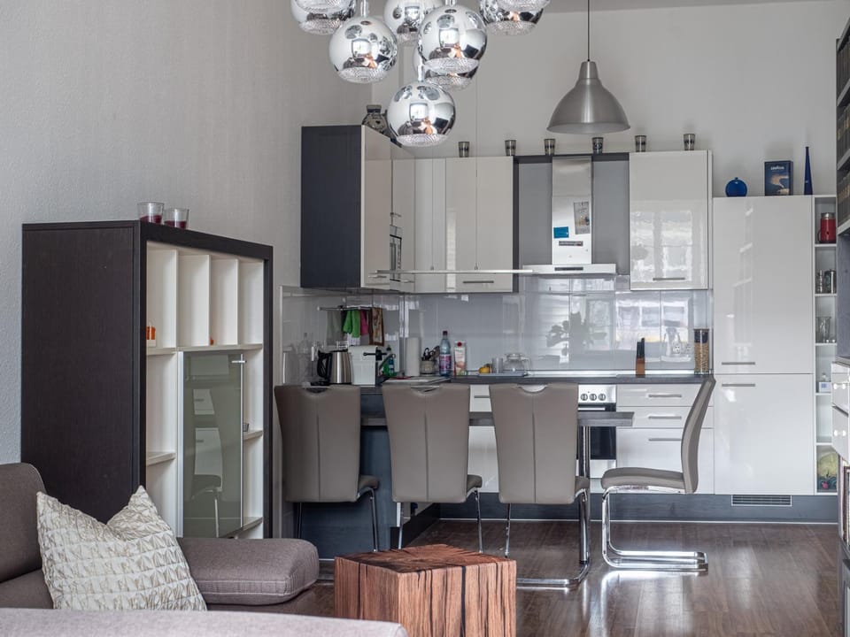 Dining area, dishwasher, minibar, stove, kitchen