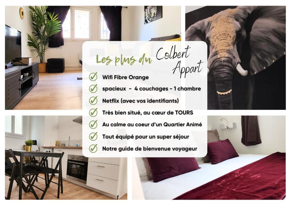 "Colbert' Appart" 1 chambre - Refait à neuf - proche Cathédrale Saint Gatien Apartment in Tours