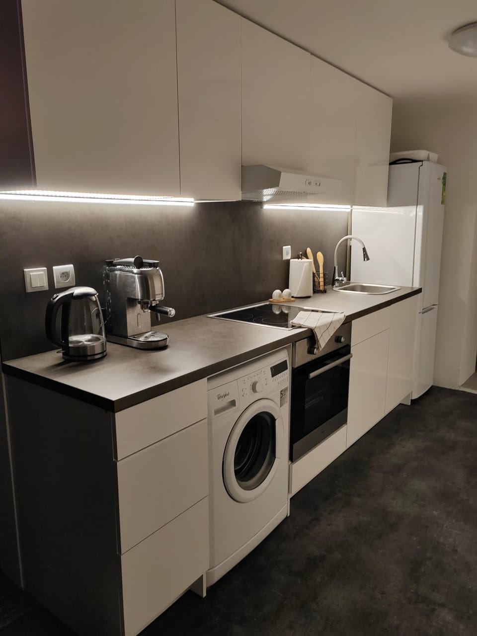 Coffee/tea facilities, Kitchen or kitchenette, oven, pet friendly, stove, toaster, washing machine