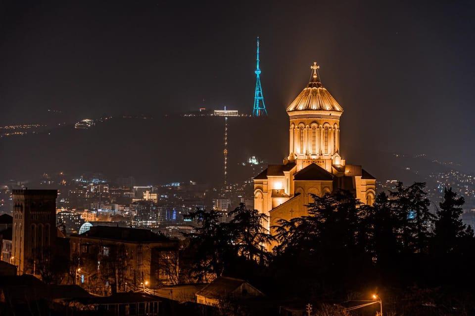 Nearby landmark, Night, City view, Landmark view