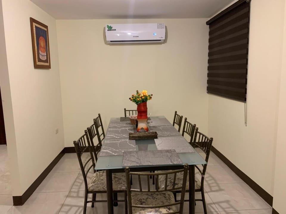 Dining area, air conditioner