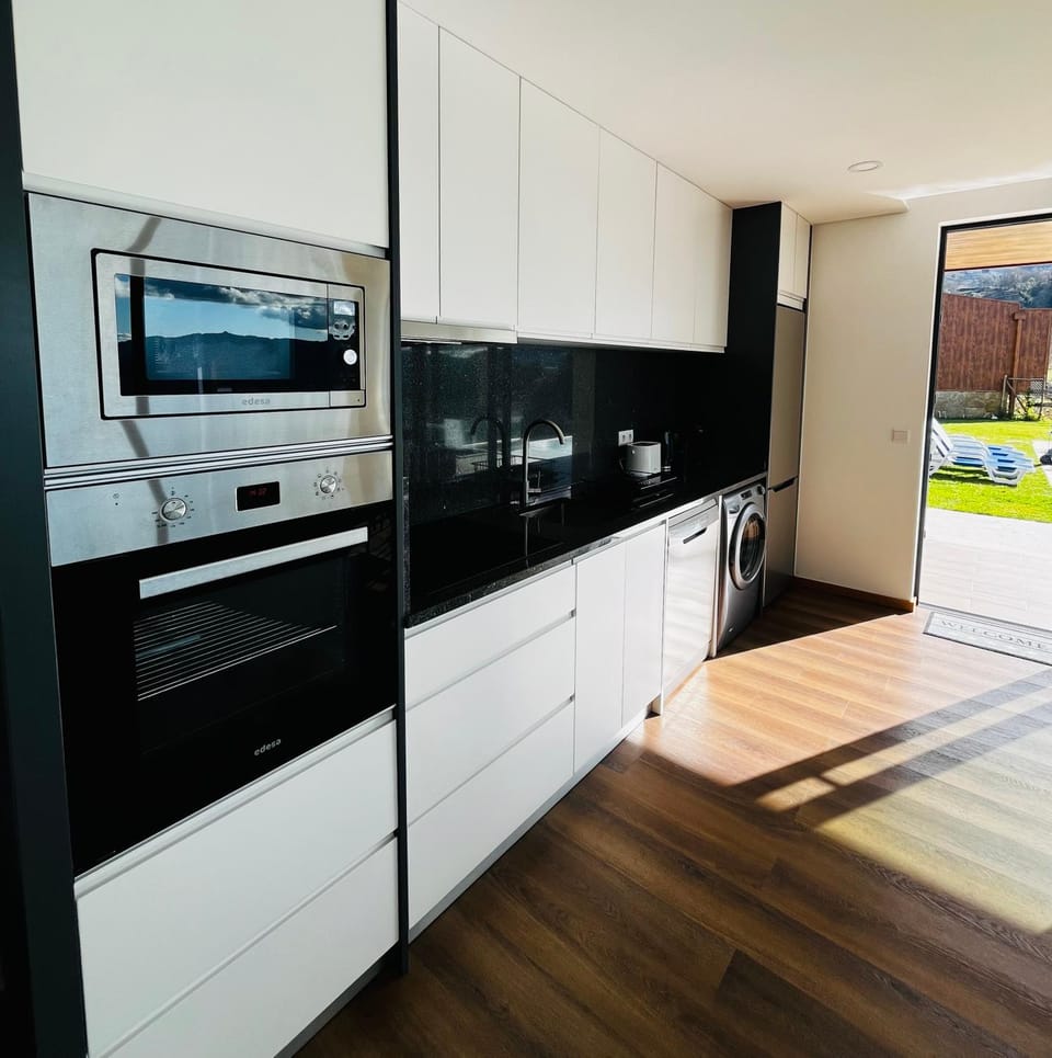Kitchen or kitchenette, oven, stove