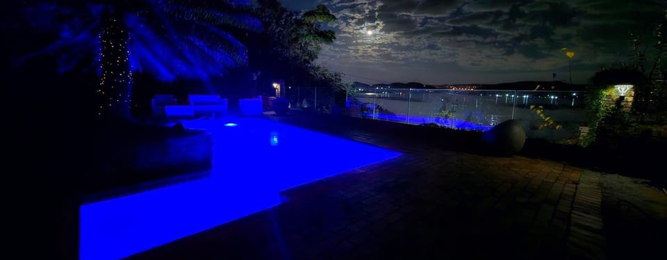 Night, Natural landscape, Pool view, Swimming pool