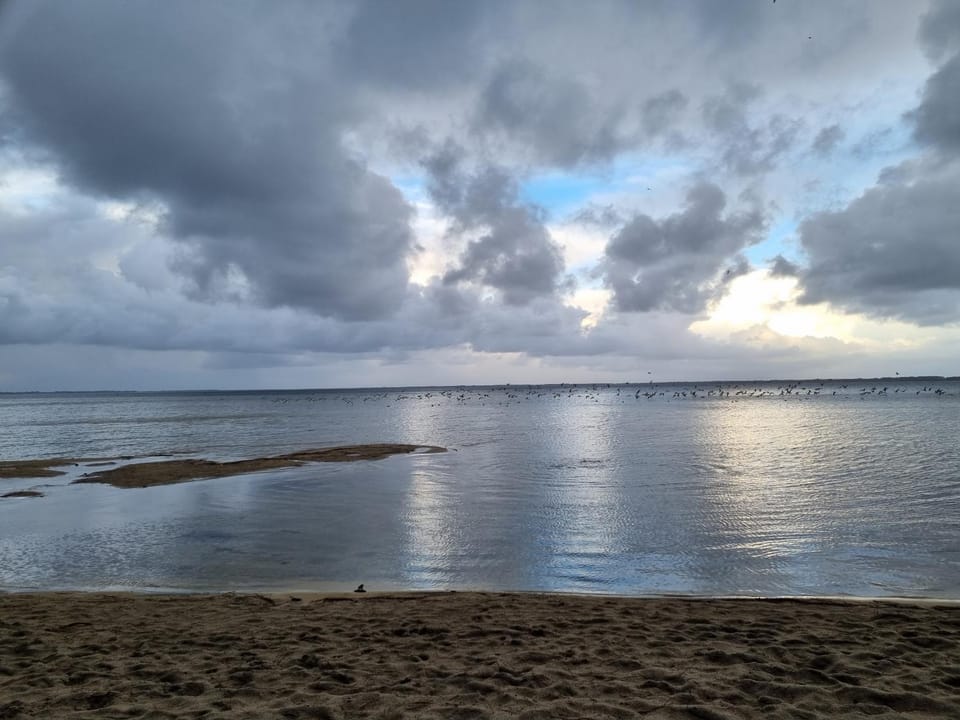 Nearby landmark, Natural landscape, Beach, Lake view, Sunset