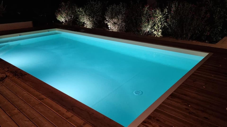 Night, Swimming pool, Swimming pool