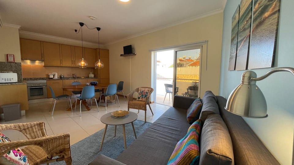 Kitchen or kitchenette, Living room, Dining area, stove
