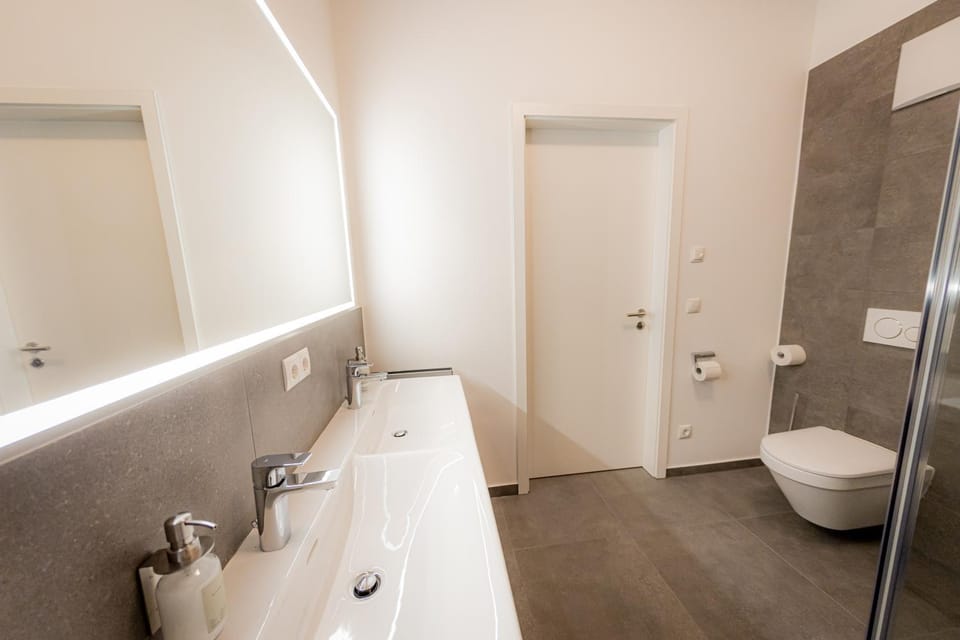 Shower, Toilet, Bathroom, towels