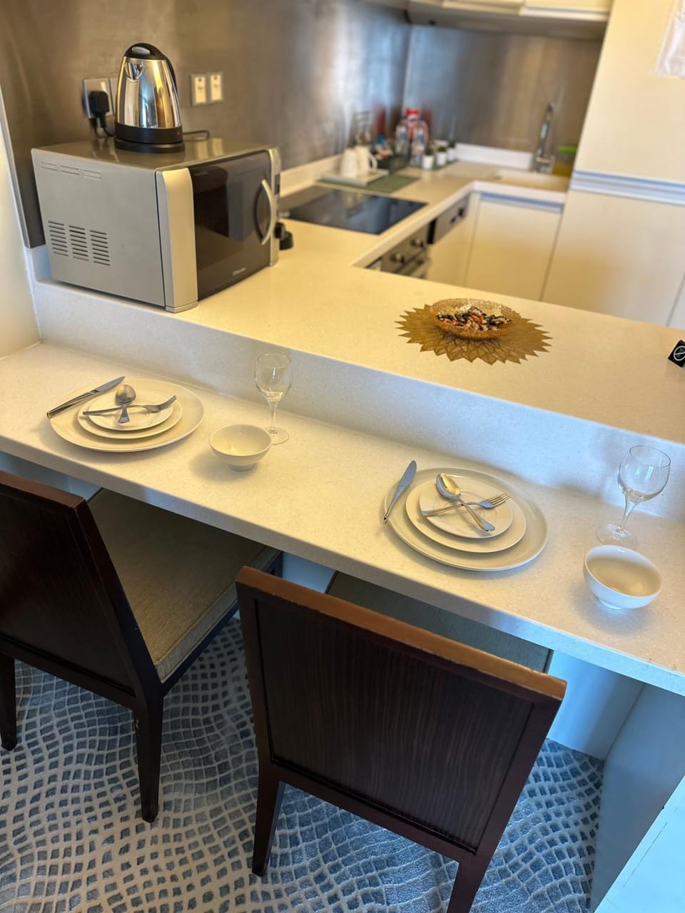 Kitchen or kitchenette, oven, stove, toaster