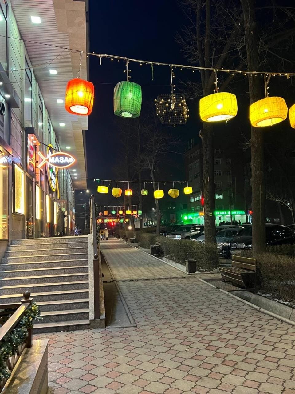 Property building, Night, Neighbourhood