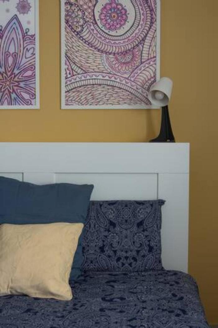 Bed, Decorative detail, Bedroom