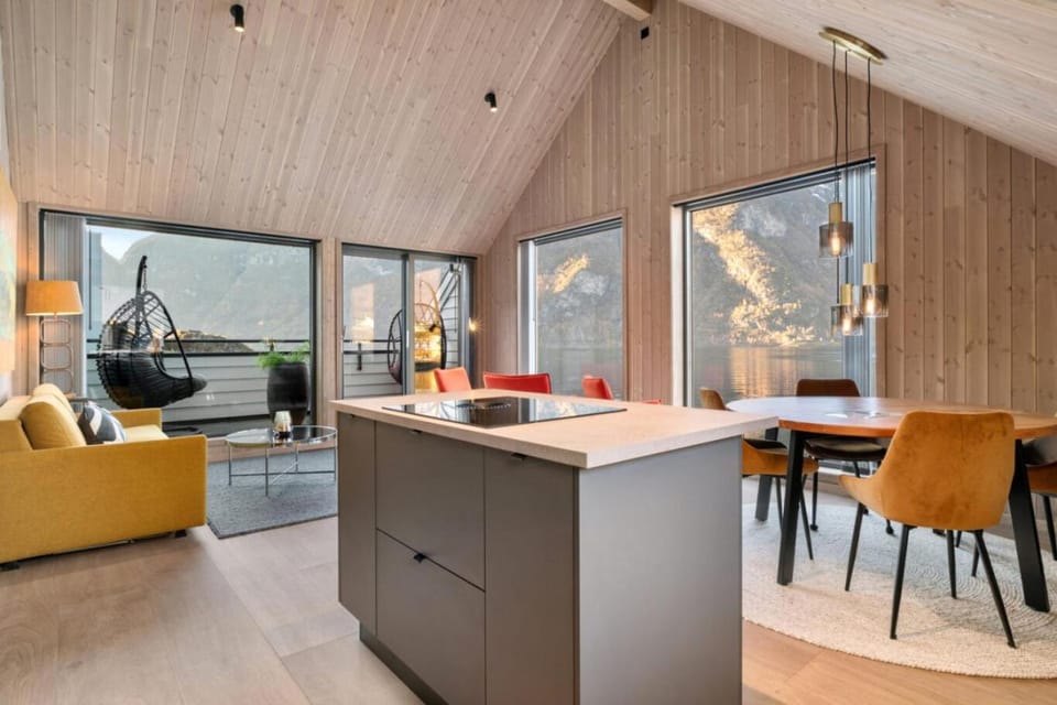 Kitchen or kitchenette, Living room, Dining area