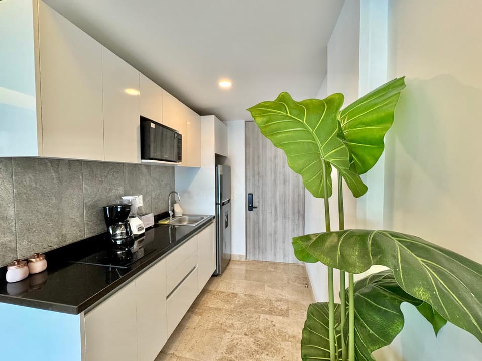 Coffee/tea facilities, Kitchen or kitchenette, stove