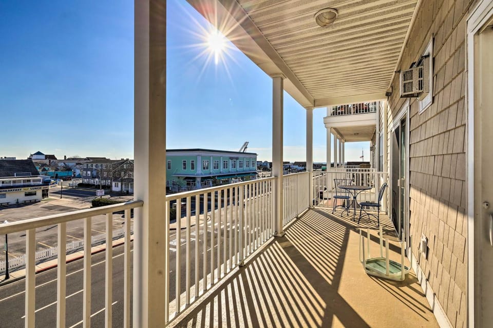 Balcony w/ Inlet View: Dtwn Ocean City Condo House in Ocean City