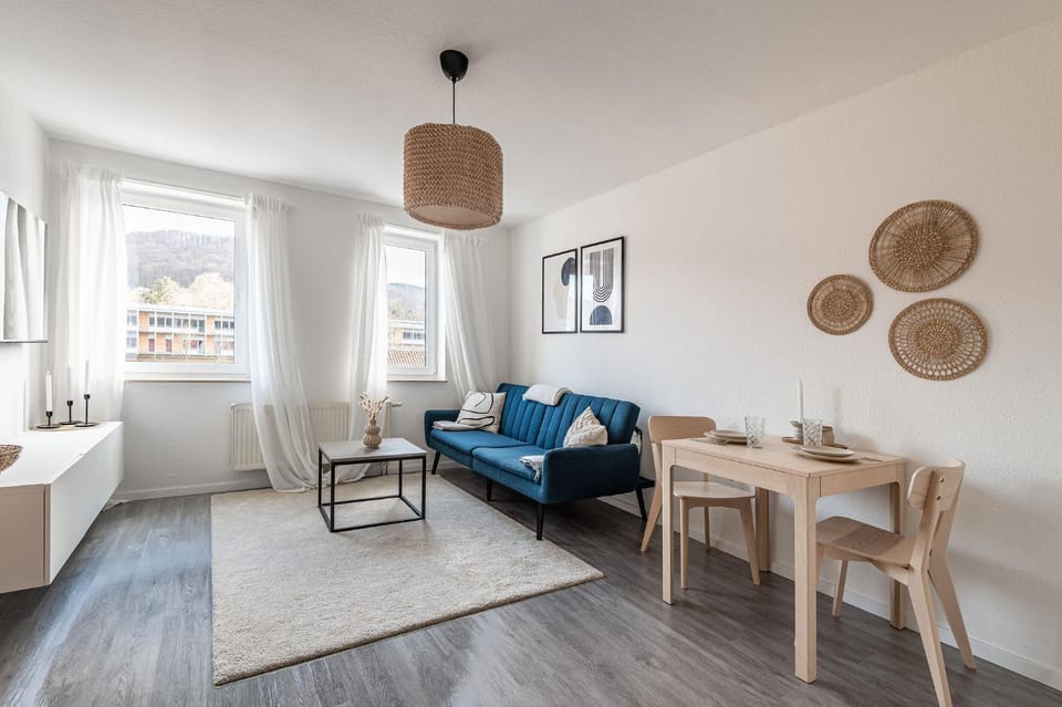 Property building, Living room, Dining area