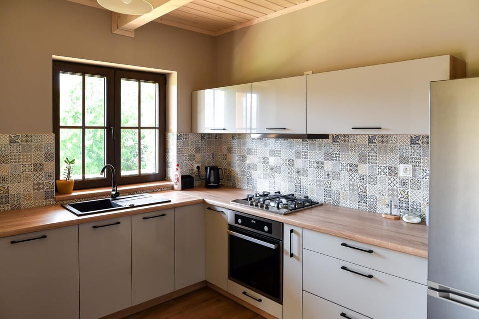 Kitchen or kitchenette, dishwasher, minibar, stove