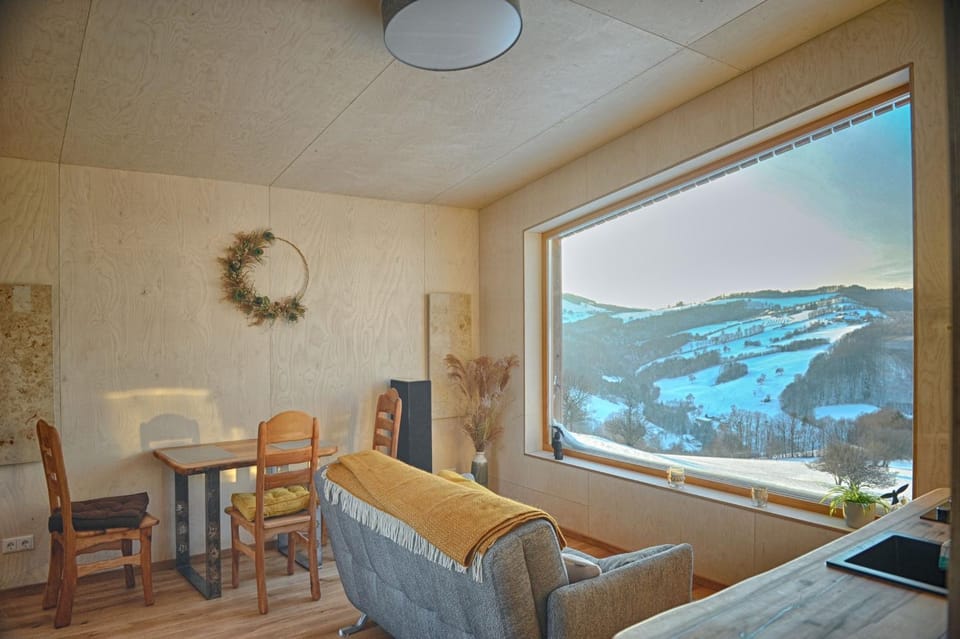 Natural landscape, Living room, Seating area, Dining area, Mountain view