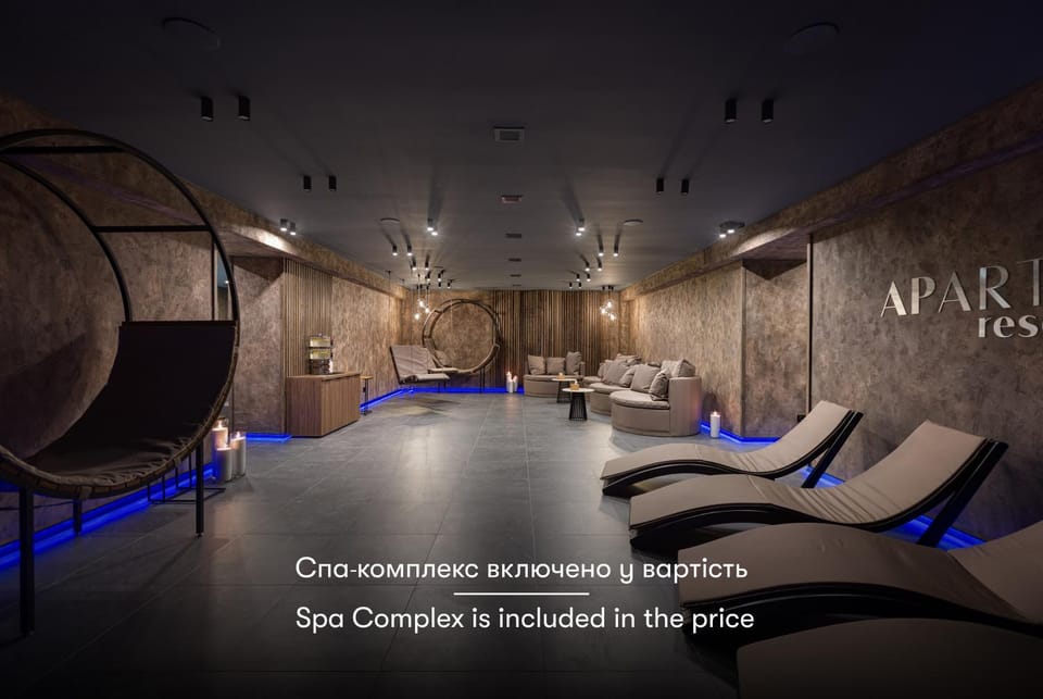Spa and wellness centre/facilities, Seating area, Text overlay