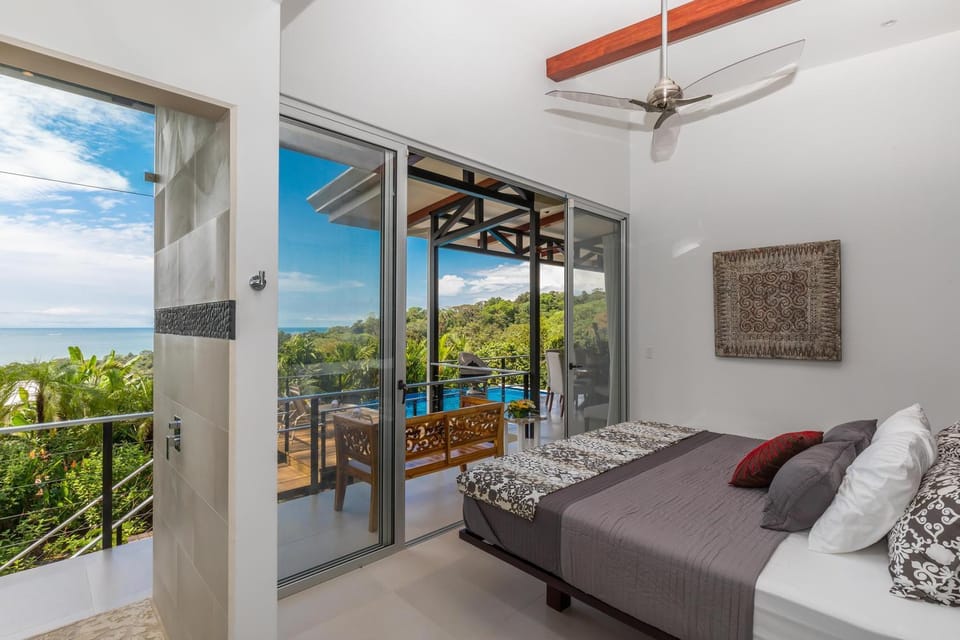 Patio, Bed, Day, Natural landscape, View (from property/room), Balcony/Terrace, Living room, Photo of the whole room, Seating area, Dining area, Bedroom, Sea view