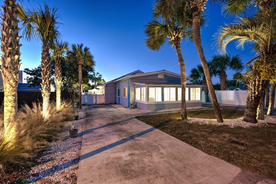 Private Bid-A-Wee Beach Access! PCB Home w/ Pool House in Panama City Beach