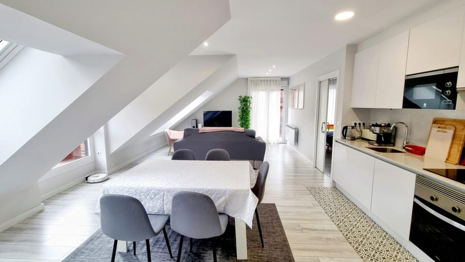 Living room, kitchen