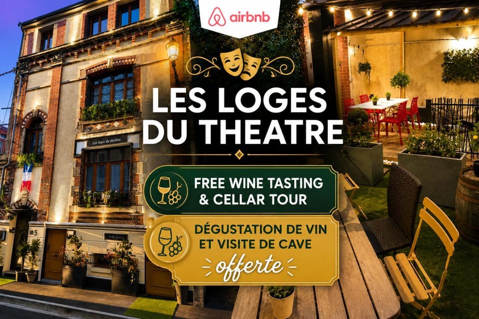 VILLA 160m2 - GARE a 200m - LES LOGES DU THEATRE avec JARDIN en plein cœur d'Épernay 14PERS Max VISITE DE CAVE guidée et DÉGUSTATION CHAMPAGNE offert BIEN-ÊTRE & JEUX & VELOS Apartment in Epernay