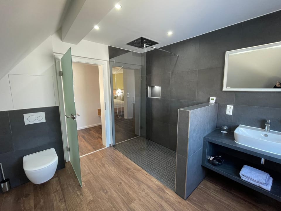 Shower, Toilet, Bathroom, towels