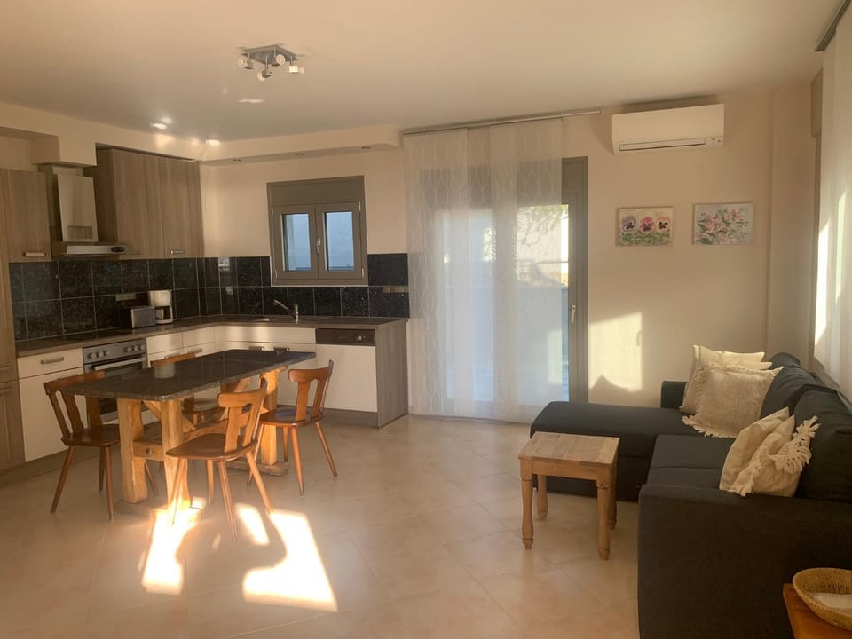 Kitchen or kitchenette, Living room, Seating area, Dining area, minibar, pet friendly, stove, air conditioner