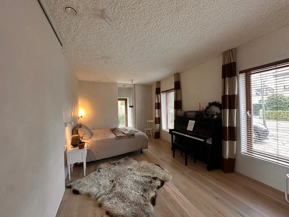 Bed, TV and multimedia, Living room, Seating area, Bedroom