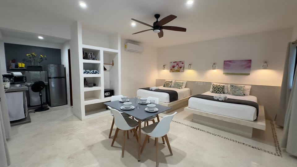 Bed, Bedroom, air conditioner