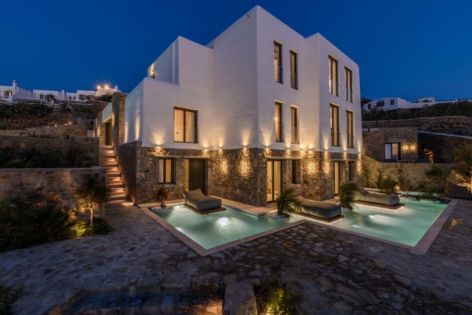 Property building, Night, Other, Pool view, Swimming pool, sunbed