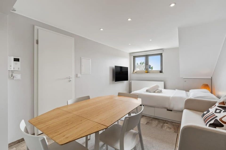 Bed, TV and multimedia, Living room, Seating area, Dining area, Bedroom