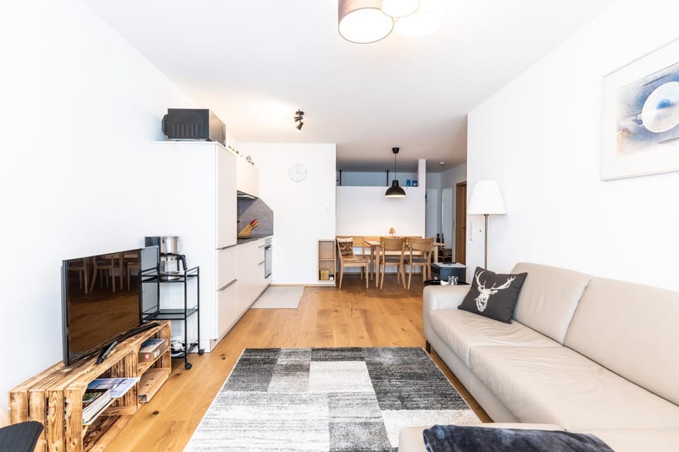 Living room, kitchen