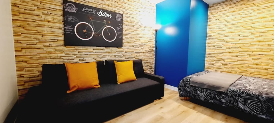 Bed, Living room, Seating area