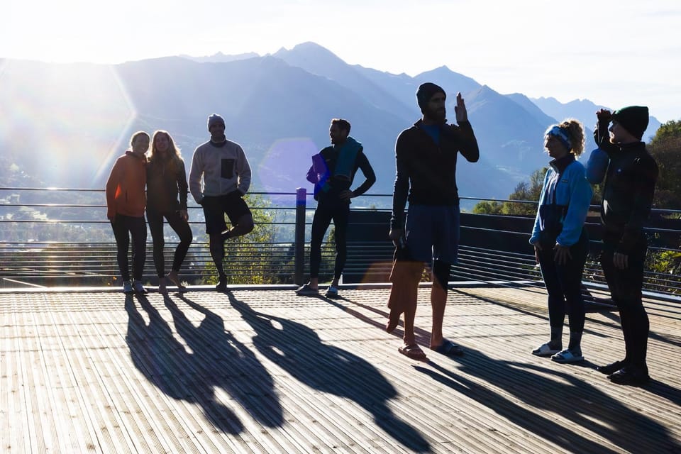 Natural landscape, Mountain view, group of guests
