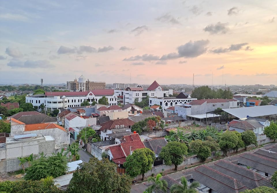 Bird's eye view, City view, Sunset