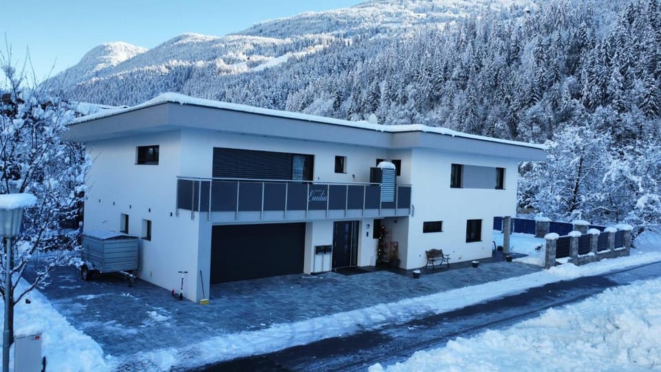 Property building, Winter, Mountain view
