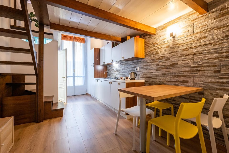 Kitchen or kitchenette, Living room, Dining area, dishwasher, stove, washing machine, kitchen
