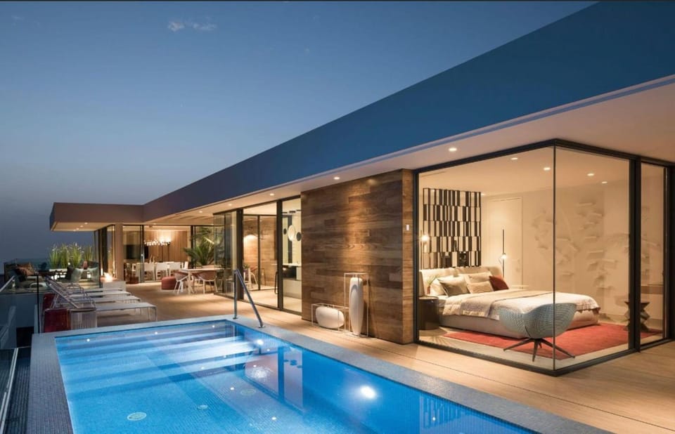 Property building, Pool view, Swimming pool