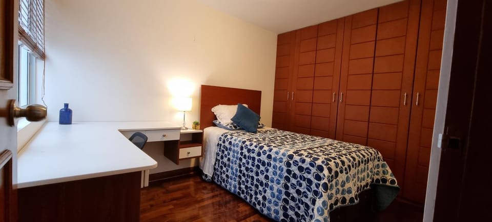Bed, Bedroom, hair dresser, wardrobe