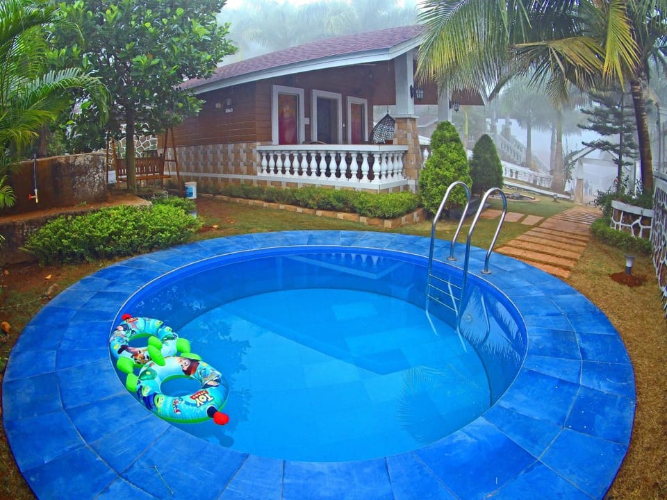 Day, Natural landscape, Garden, Garden view, Pool view, Swimming pool