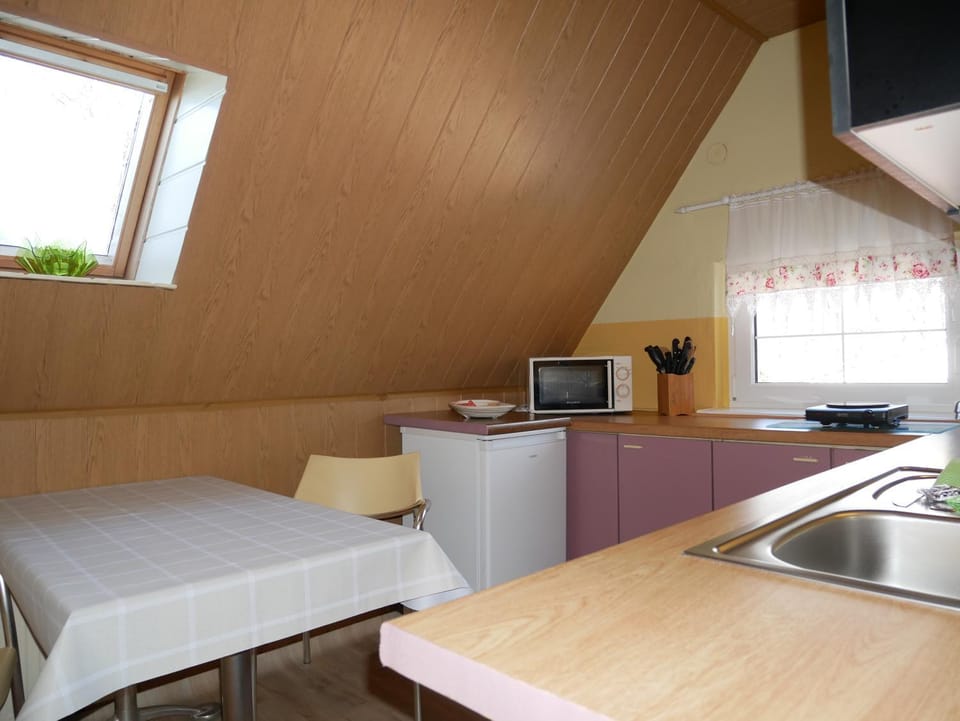 Kitchen or kitchenette, Dining area, minibar, stove