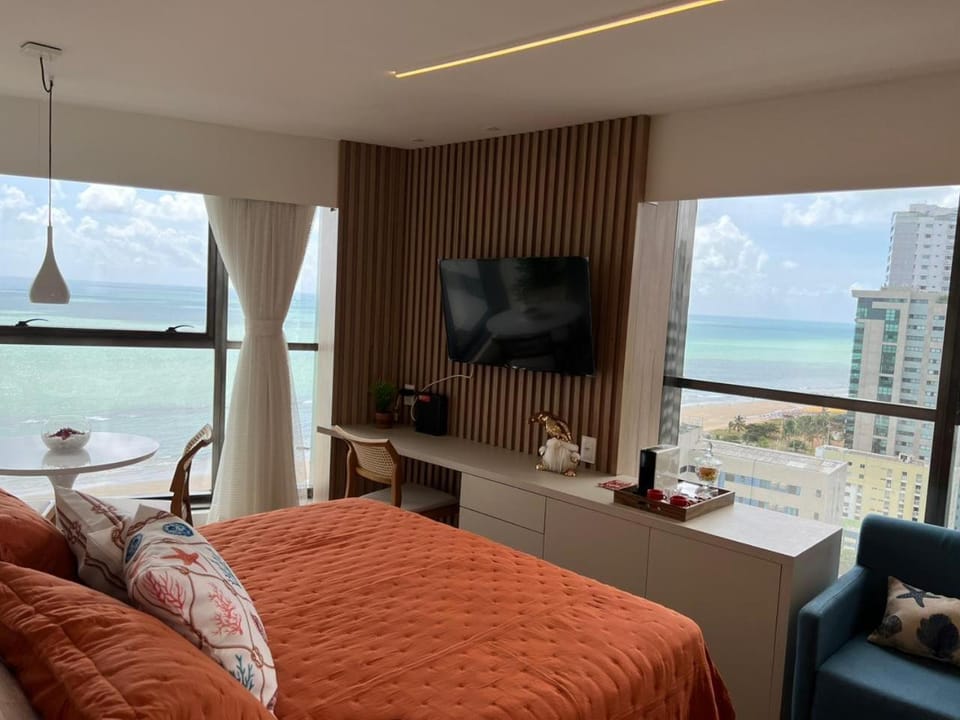 Bed, Natural landscape, TV and multimedia, Bedroom, hair dresser