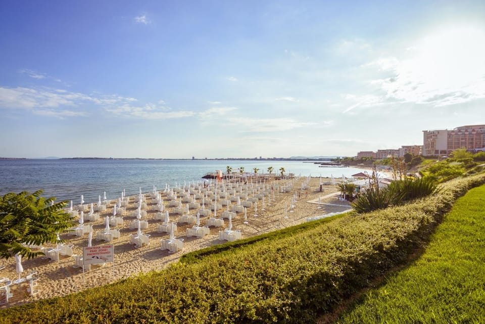 Natural landscape, Beach, Sea view, sunbed