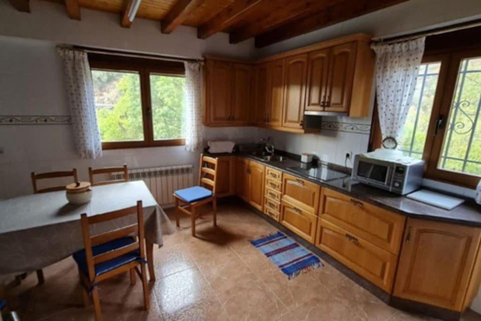 Kitchen or kitchenette, minibar, stove