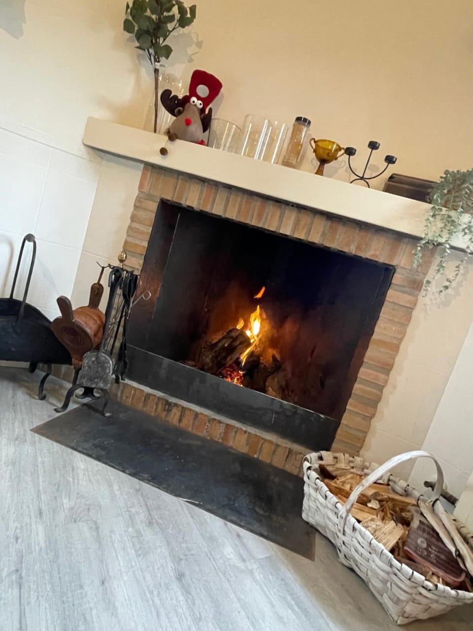 Living room, fireplace